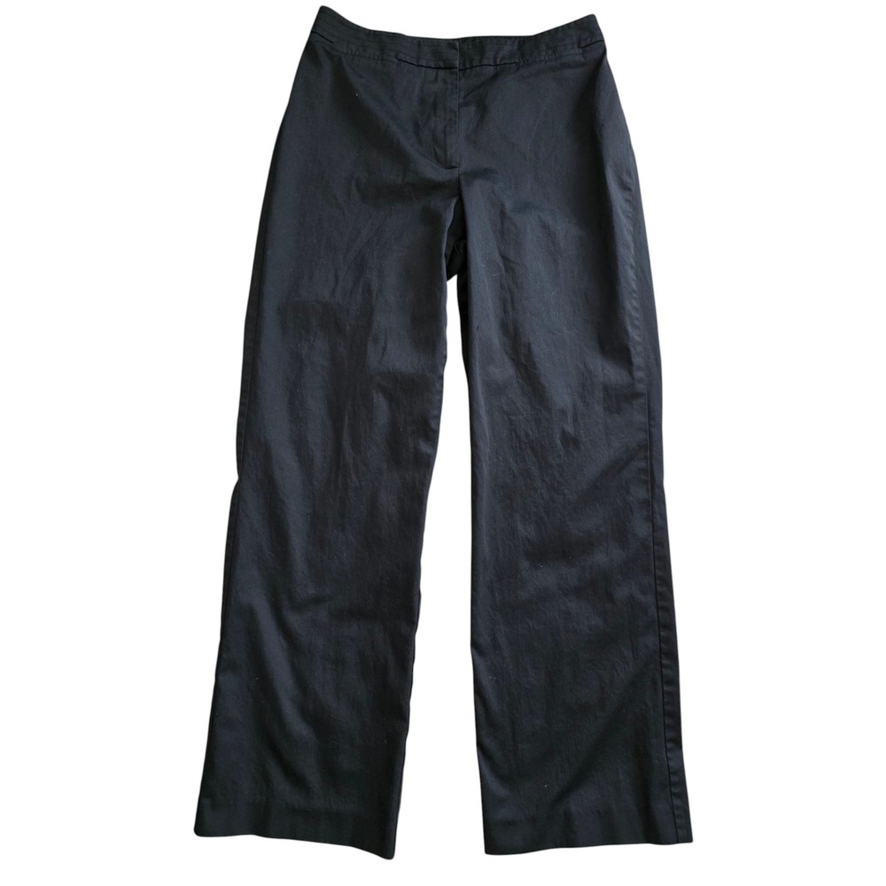 Liz Claiborne Dress Pants Women‎ Sz 10 Black Audra Straight Leg Stretch Career